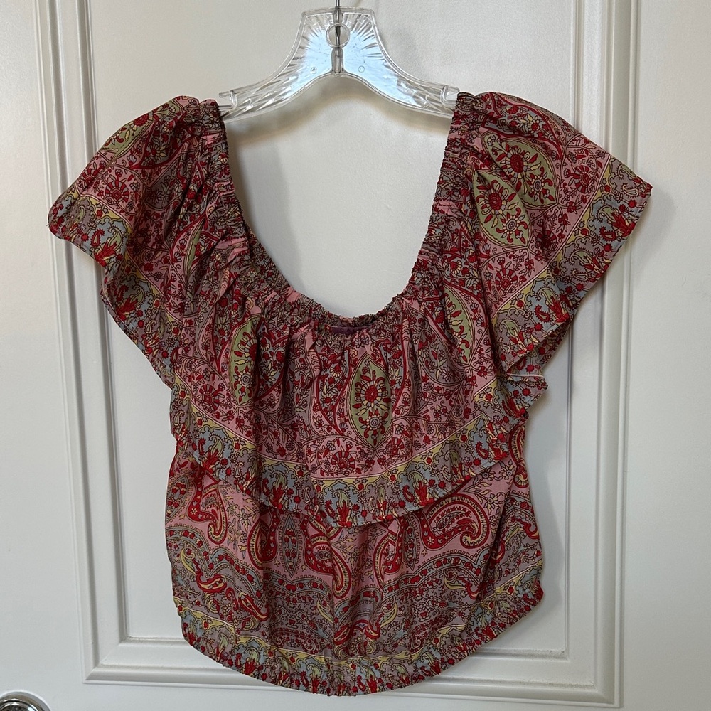 Silk Calypso Paisley Top